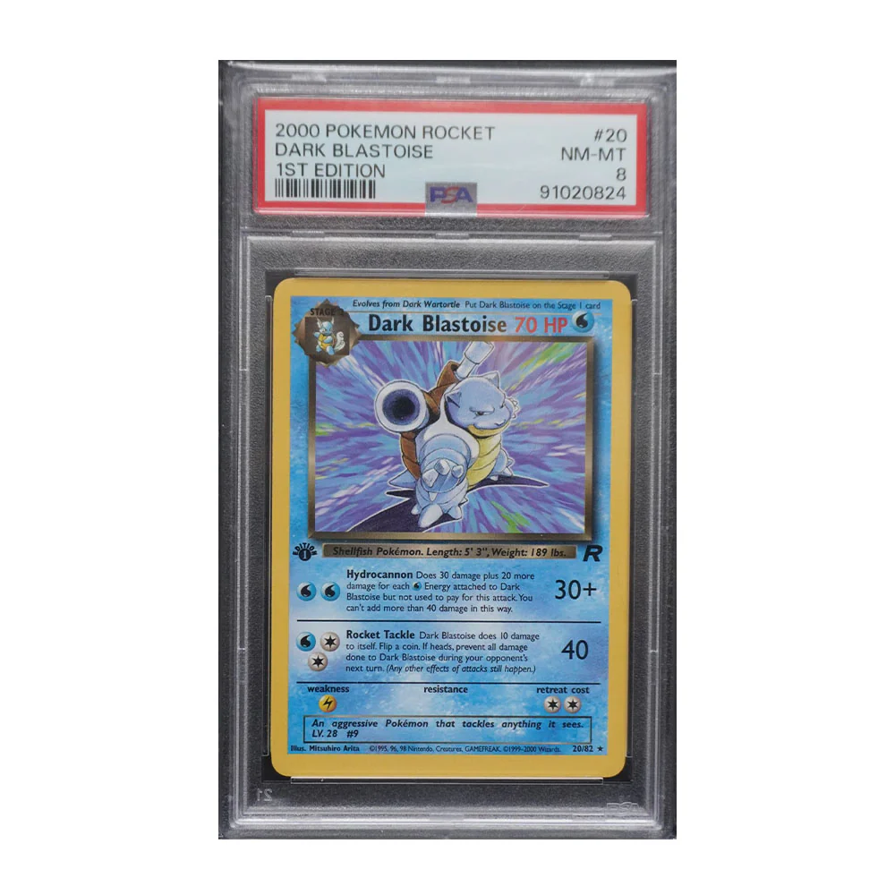 Dark Blastoise (20) [1st Edition Graded PSA 8] - Team Rocket (TR)