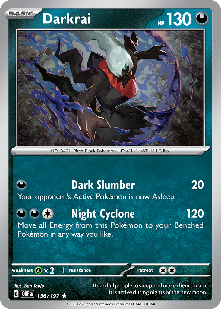 Darkrai (136/197) - [Holo Foil] Obsidian Flames (OBF)