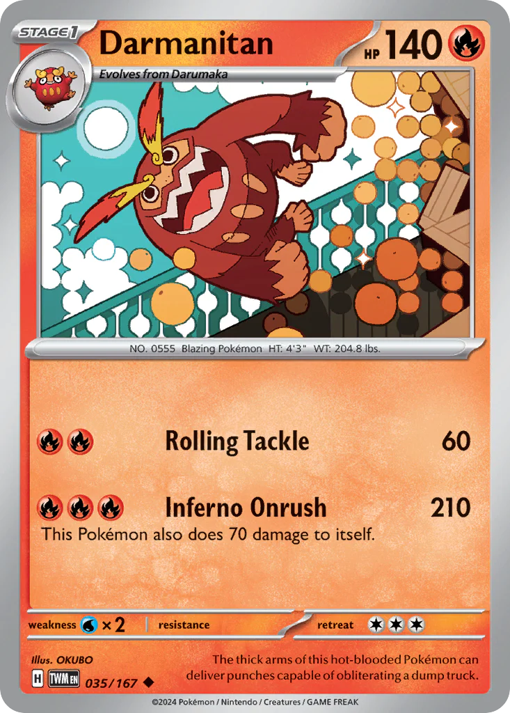 Darmanitan (35/167) - [Reverse Holo] Twilight Masquerade (TWM)