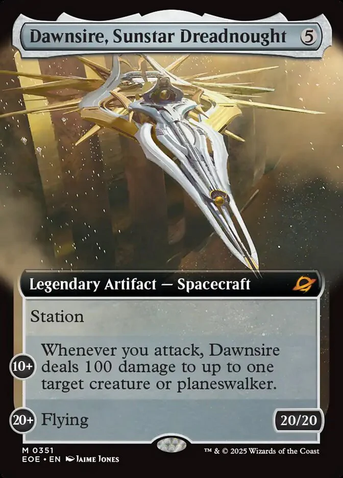 Dawnsire, Sunstar Dreadnought (351) - [Extended Art] Edge of Eternities (EOE)