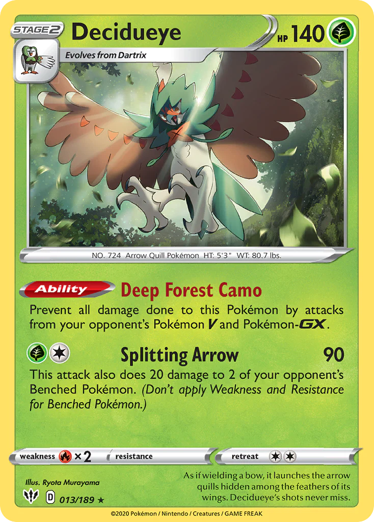 Decidueye (13/189) - [Holo Foil] Darkness Ablaze (DAA)