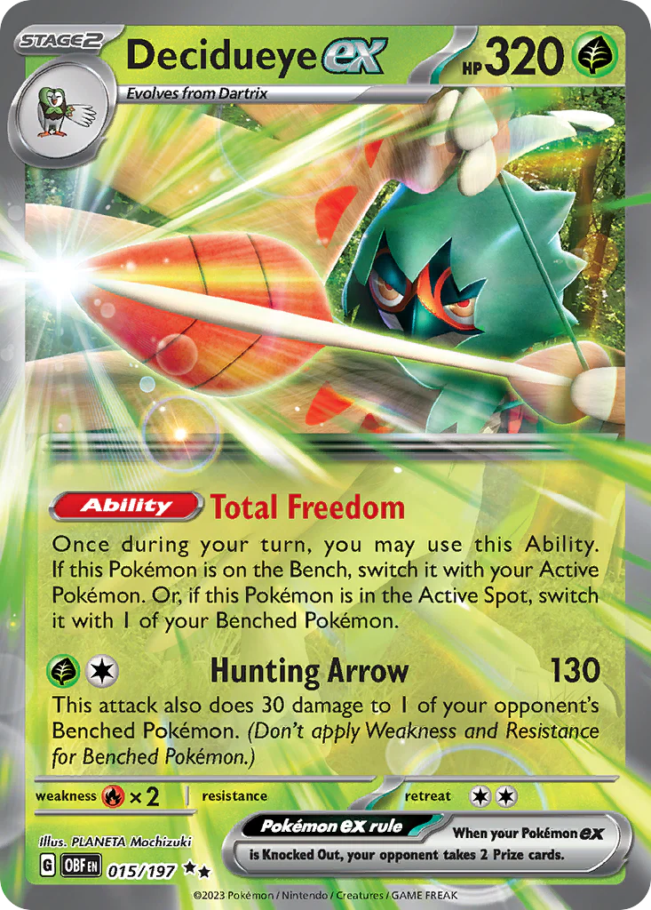 Decidueye ex (15/197) - [Holo Foil] Obsidian Flames (OBF)