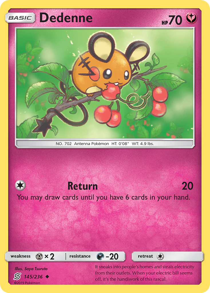 Dedenne (145/236) - [Reverse Holo] Unified Minds (UNM)