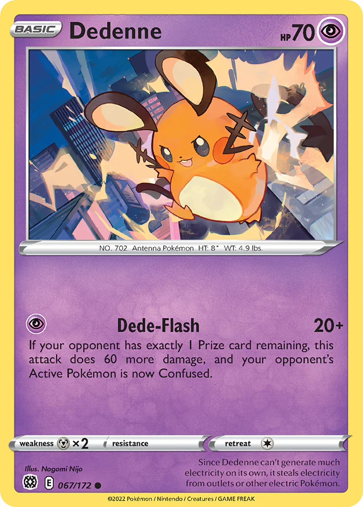 Dedenne (67/172) - [Reverse Holo] Brilliant Stars (BRS)
