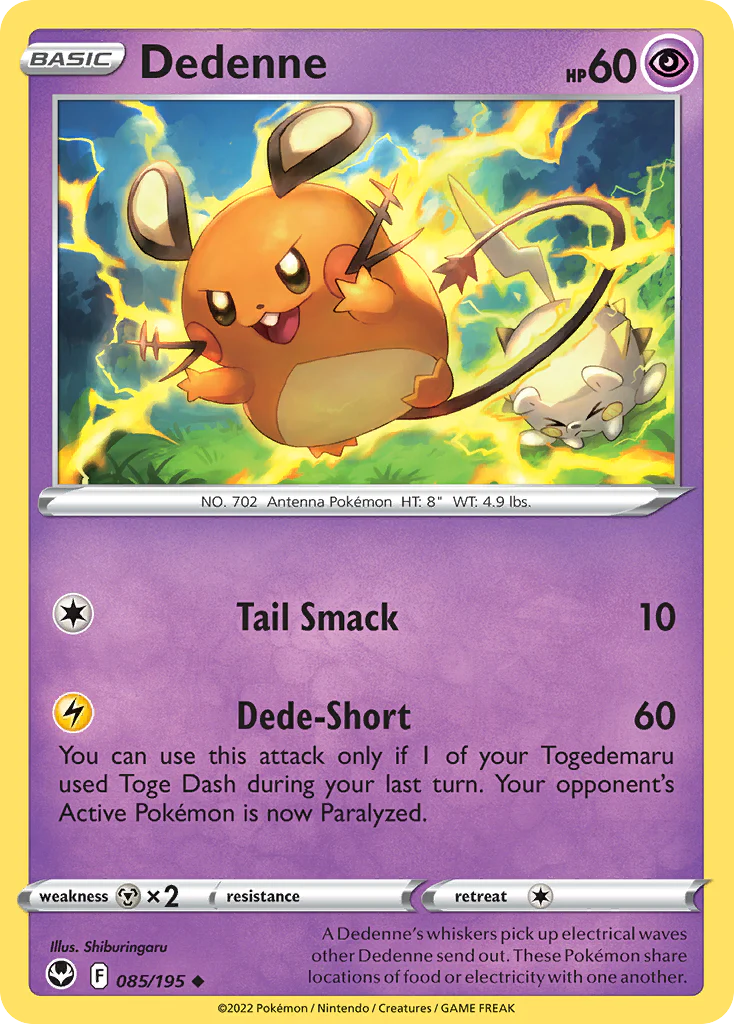 Dedenne (85/195) - [Reverse Holo] Silver Tempest (SIT)