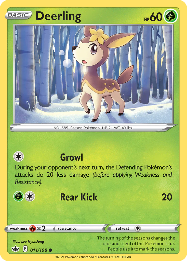 Deerling (11/198) - [Reverse Holo] Chilling Reign (CRE)