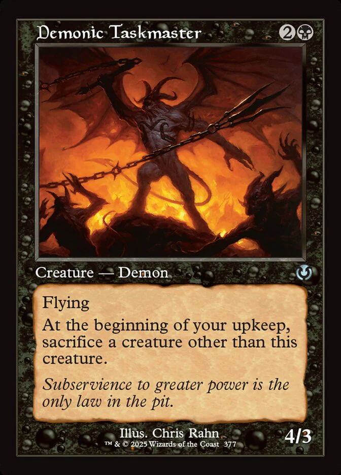 Demonic Taskmaster - [Foil, Retro Frame] Innistrad Remastered (INR)