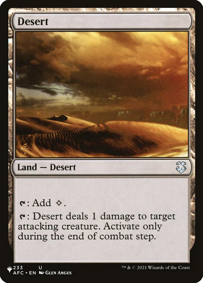 Desert - The List (PLST)