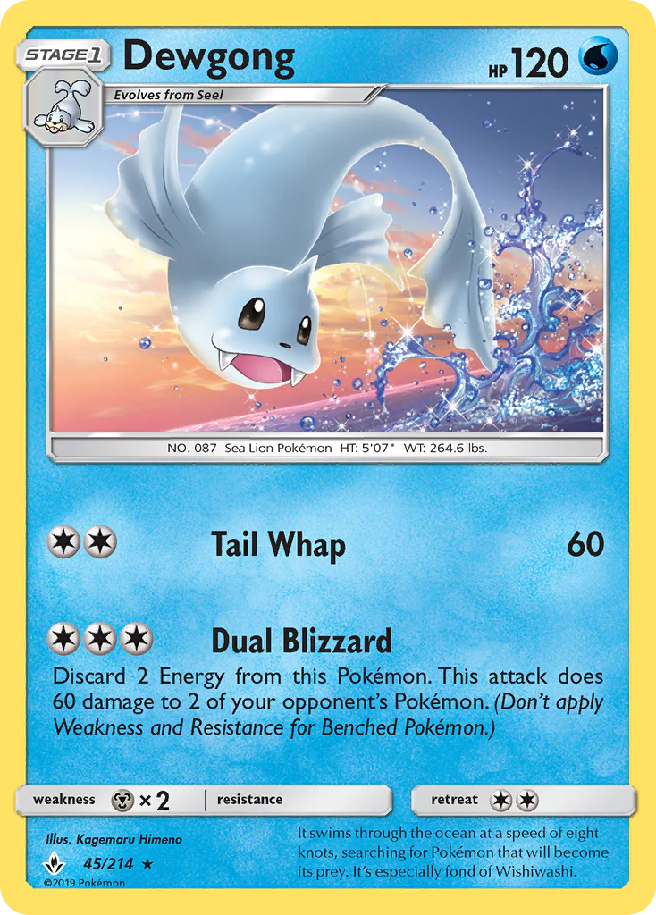Dewgong (45/214) - [Reverse Holo] Unbroken Bonds (UNB)