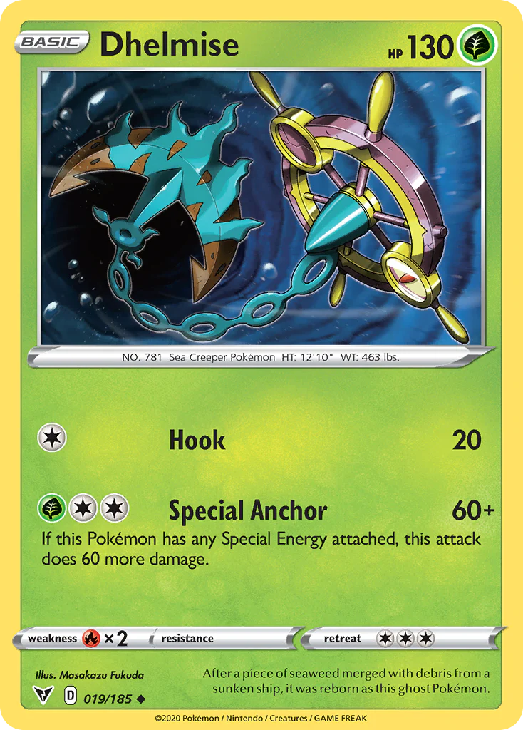 Dhelmise (19/185) - [Reverse Holo] Vivid Voltage (VIV)