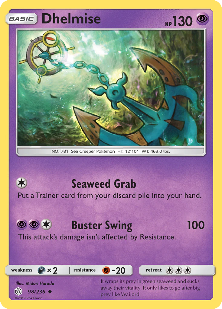 Dhelmise (98/236) - [Reverse Holo] Cosmic Eclipse (CEC)