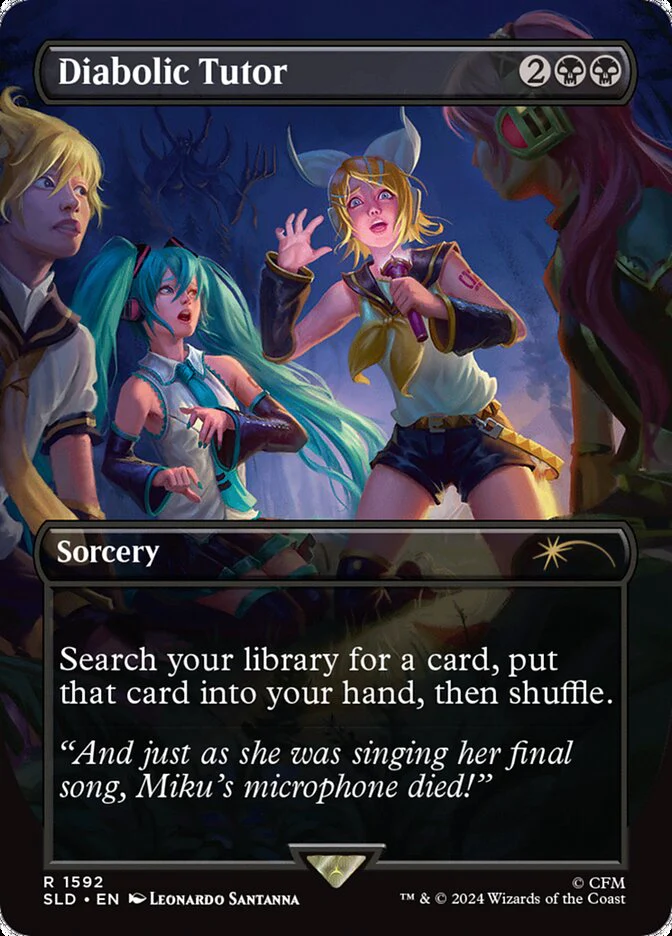 Diabolic Tutor (1592) - [Borderless] Secret Lair Drop (SLD)