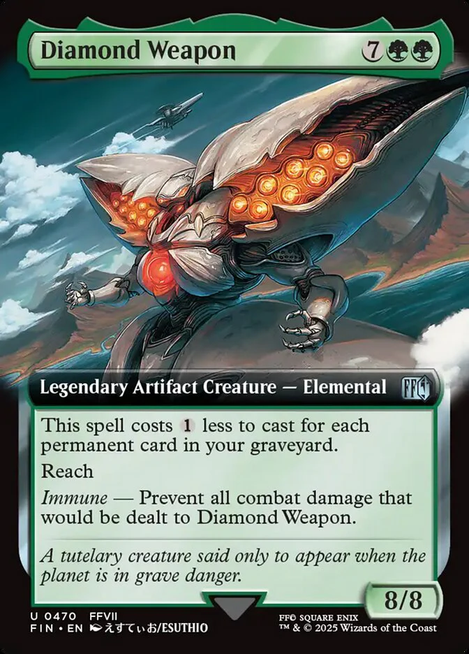 Diamond Weapon (470) - [Foil, Extended Art] Final Fantasy (FIN)