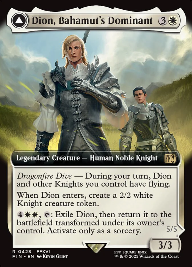 Dion, Bahamut's Dominant // Bahamut, Warden of Light (428) - [Extended Art] Final Fantasy (FIN)