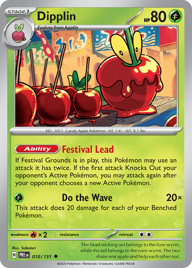 Dipplin (10/131) - [Reverse Holo] Prismatic Evolutions (PRE)