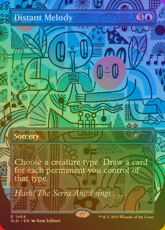 Distant Melody (1464‚òÖ) - [Foil, Borderless] Secret Lair Drop (SLD)