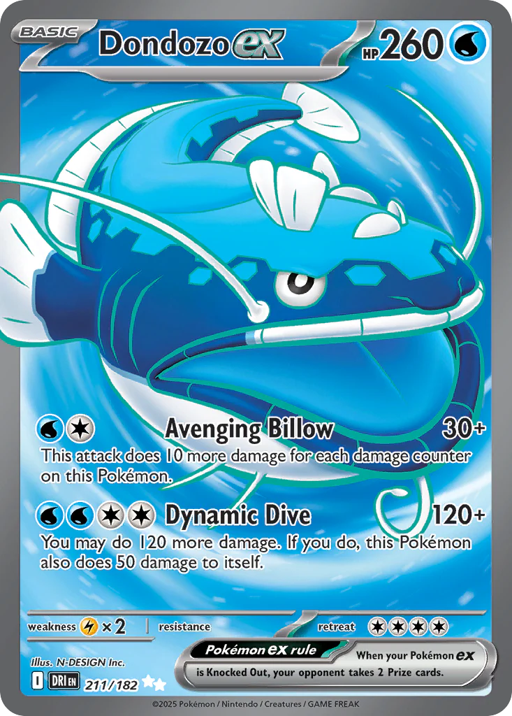 Dondozo ex (211/182) - [Full Art] Destined Rivals (DRI)