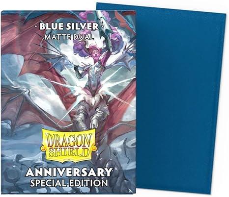Dragon Shield Deck Protector Sleeves - Matte Dual Cobalt & Silver