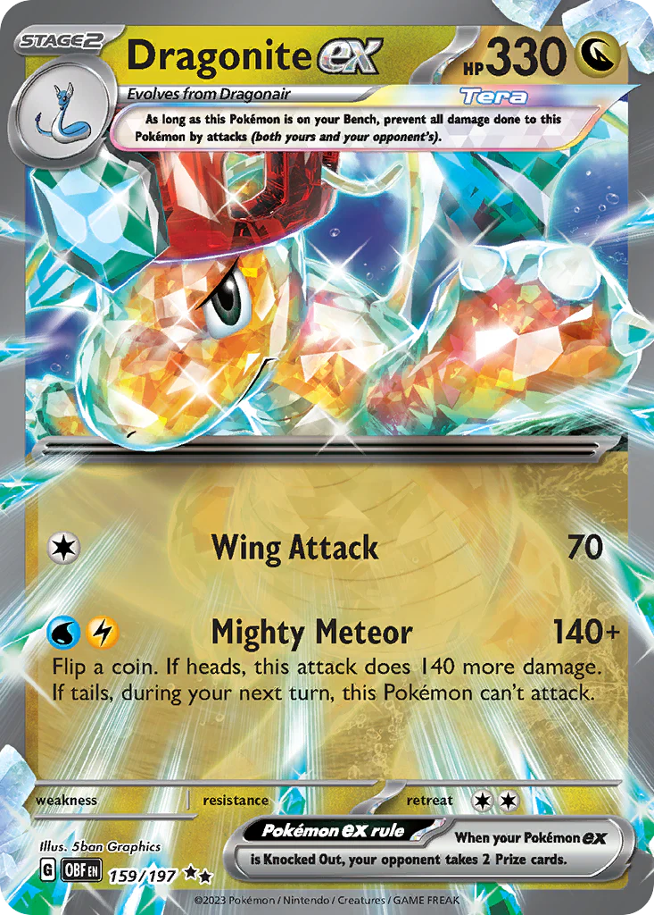 Dragonite ex (159/197) - [Holo Foil] Obsidian Flames (OBF)