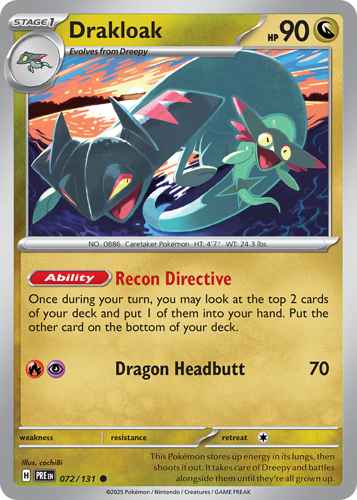Drakloak (72/131) - [Reverse Holo] Prismatic Evolutions (PRE)