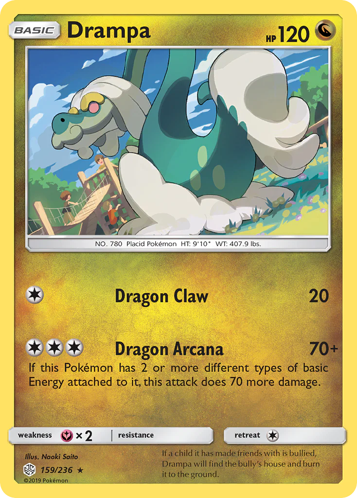 Drampa (159/236) - [Reverse Holo] Cosmic Eclipse (CEC)