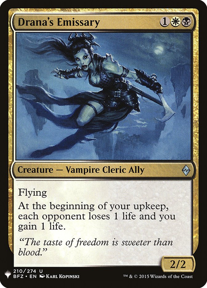 Drana's Emissary - The List (PLST)