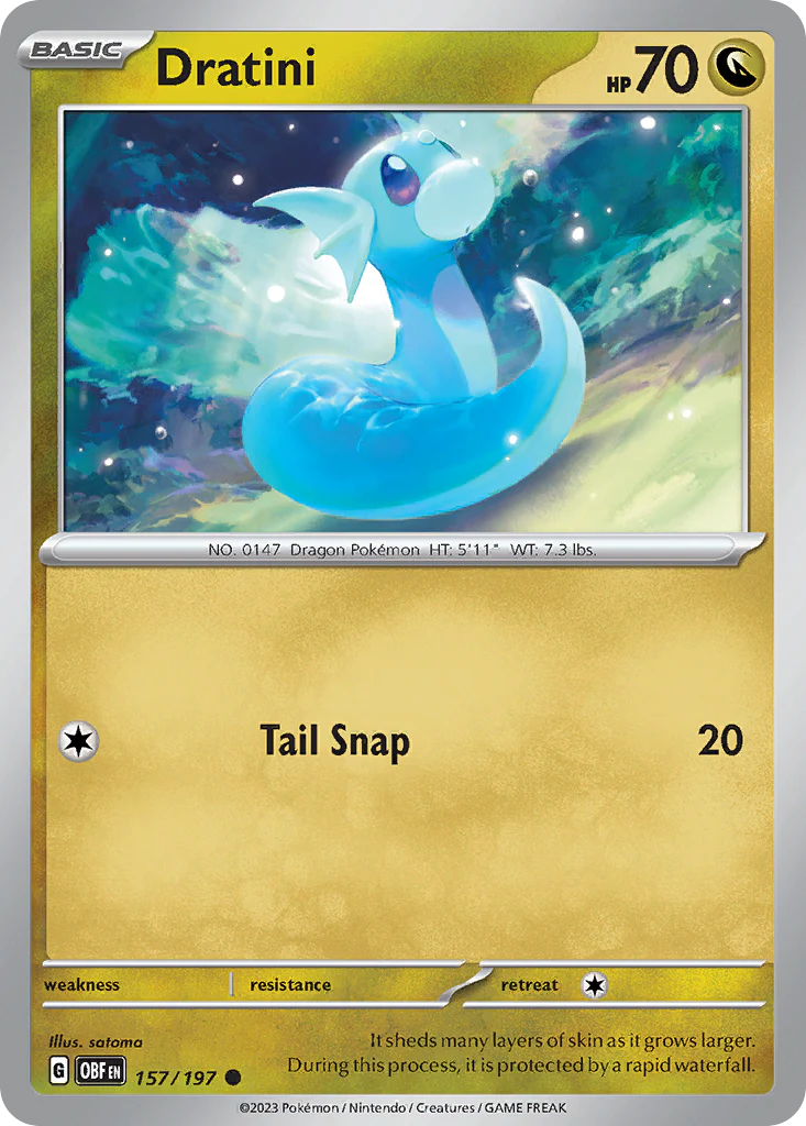 Dratini (157/197) - [Reverse Holo] Obsidian Flames (OBF)
