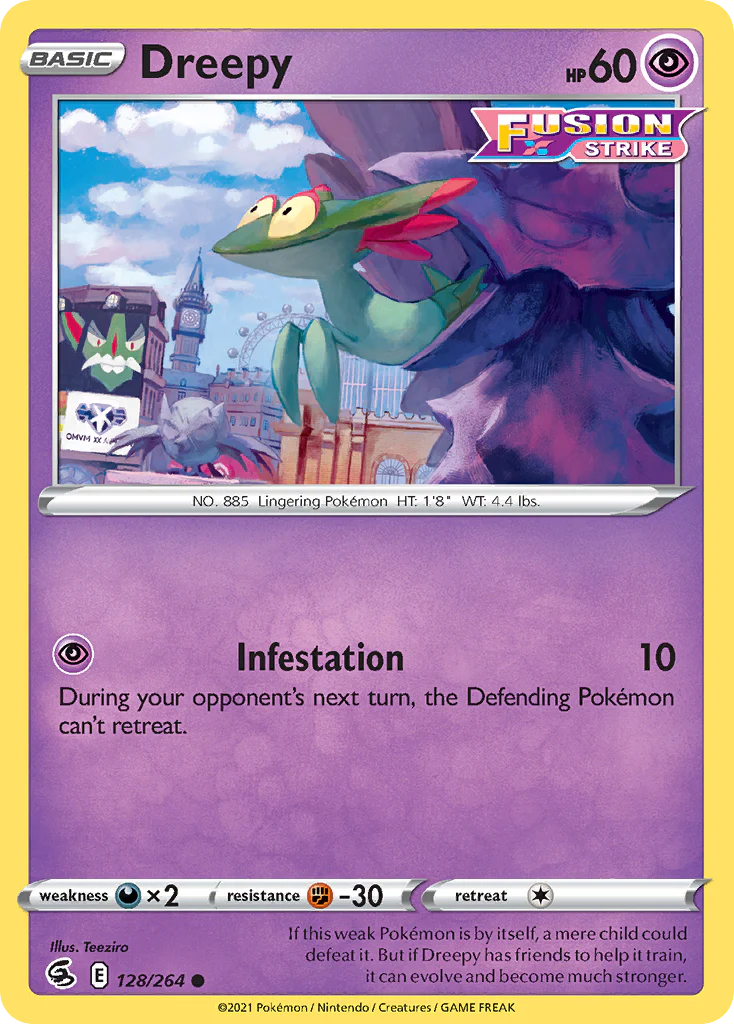 Dreepy (128/264) - [Reverse Holo] Fusion Strike (FST)
