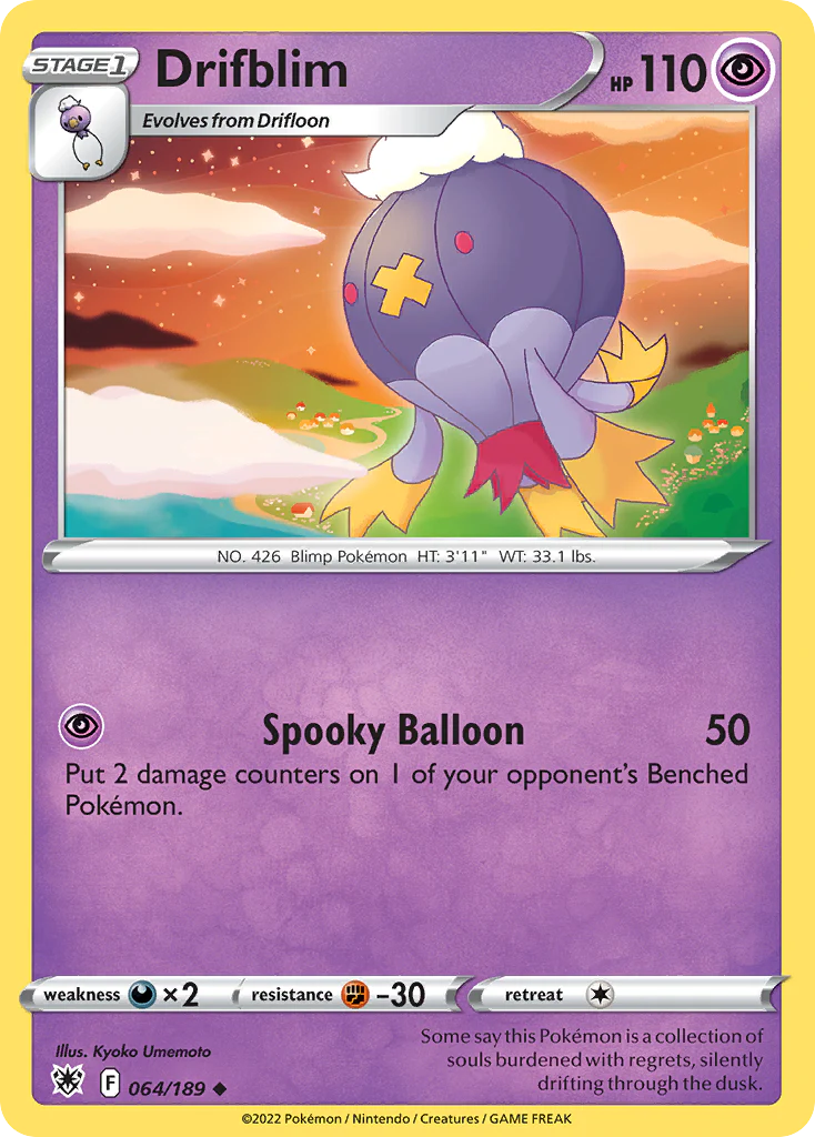 Drifblim (64/189) - [Reverse Holo] Astral Radiance (ASR)