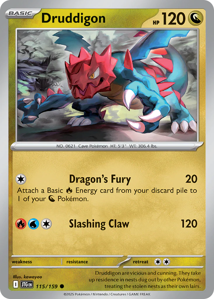 Druddigon (115/159) - [Reverse Holo] Journey Together (JTG)