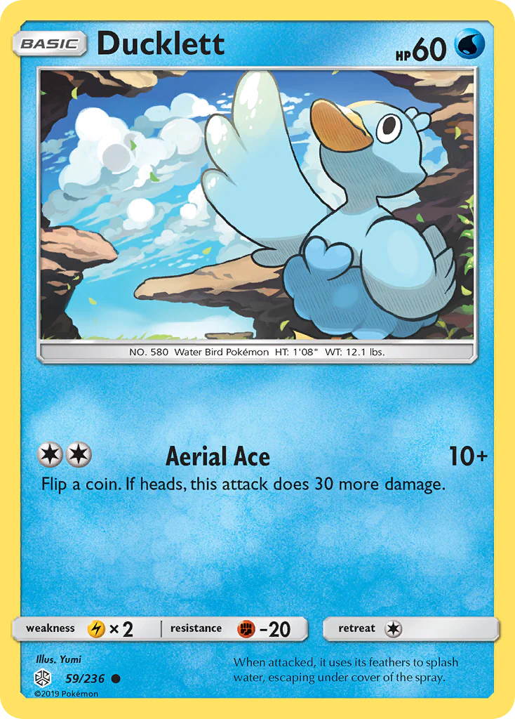 Ducklett (59/236) - [Reverse Holo] Cosmic Eclipse (CEC)