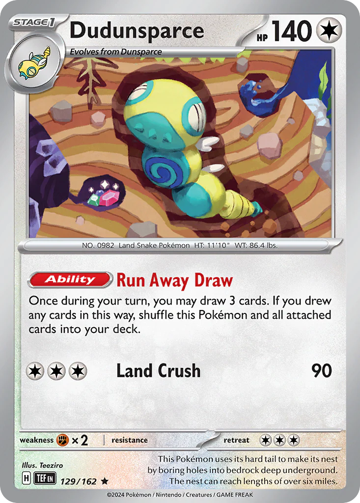 Dudunsparce (129/162) - [Holo Foil] Temporal Forces (TEF)