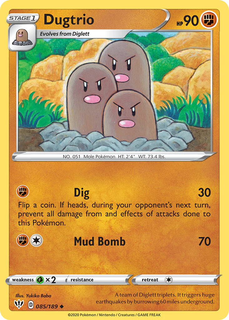 Dugtrio (85/189) - Darkness Ablaze (DAA)