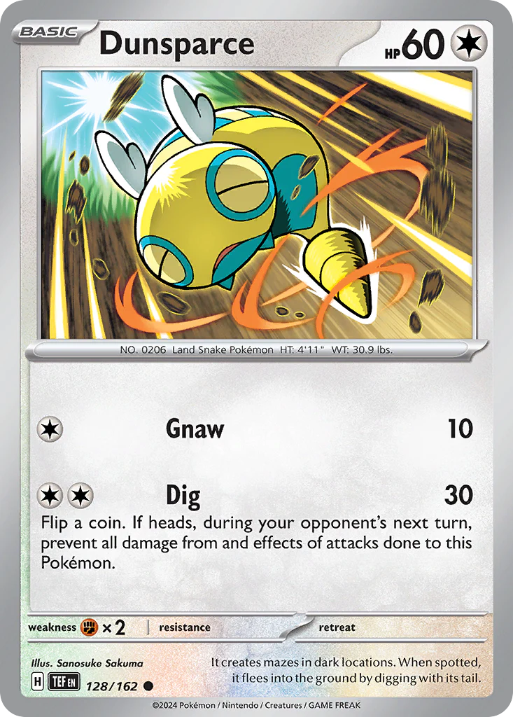 Dunsparce (128/162) - [Reverse Holo] Temporal Forces (TEF)