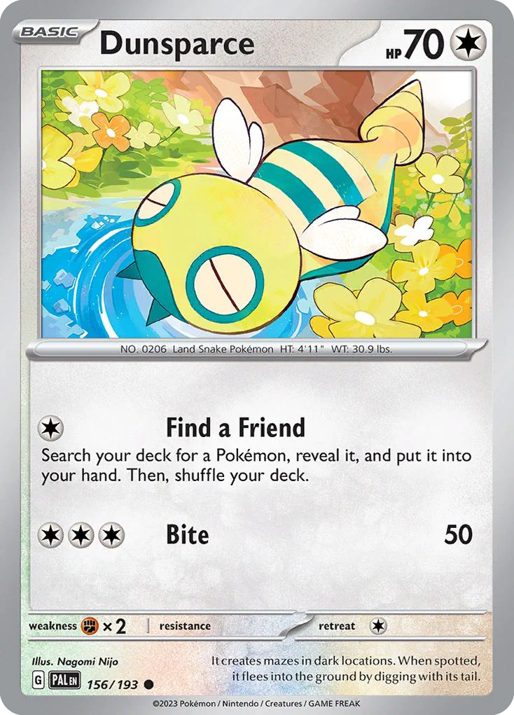 Dunsparce (156/193) - [Reverse Holo] Paldea Evolved (PAL)