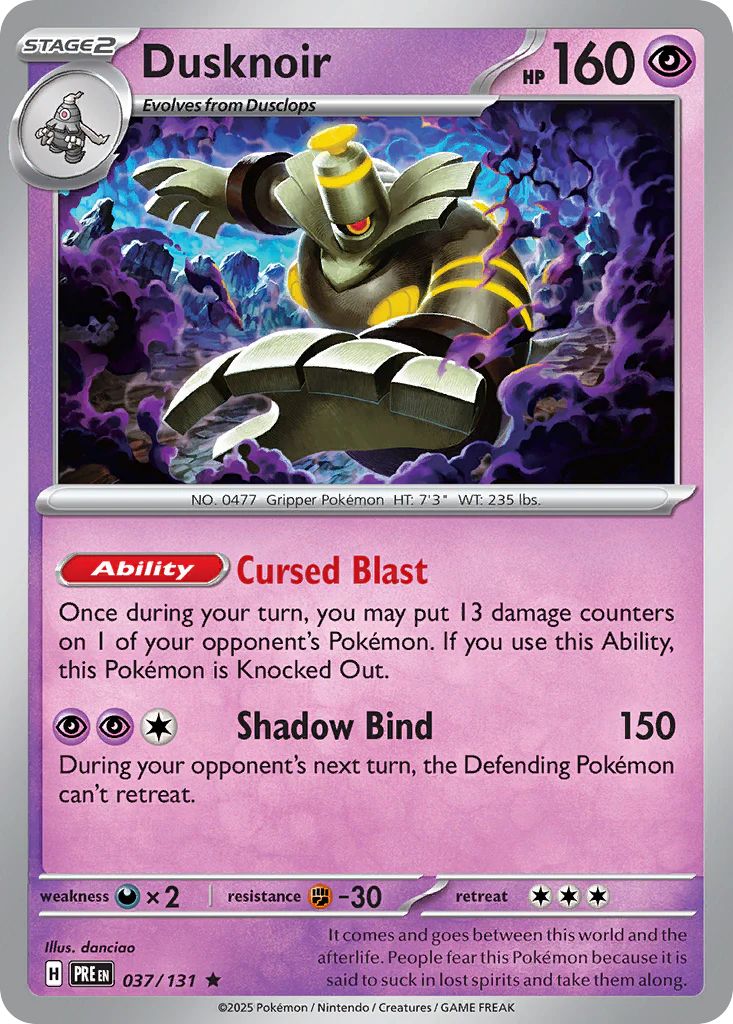 Dusknoir (37/131) - [Reverse Holo] Prismatic Evolutions (PRE)