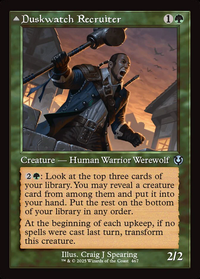 Duskwatch Recruiter // Krallenhorde Howler - [Foil, Retro Frame] Innistrad Remastered (INR)