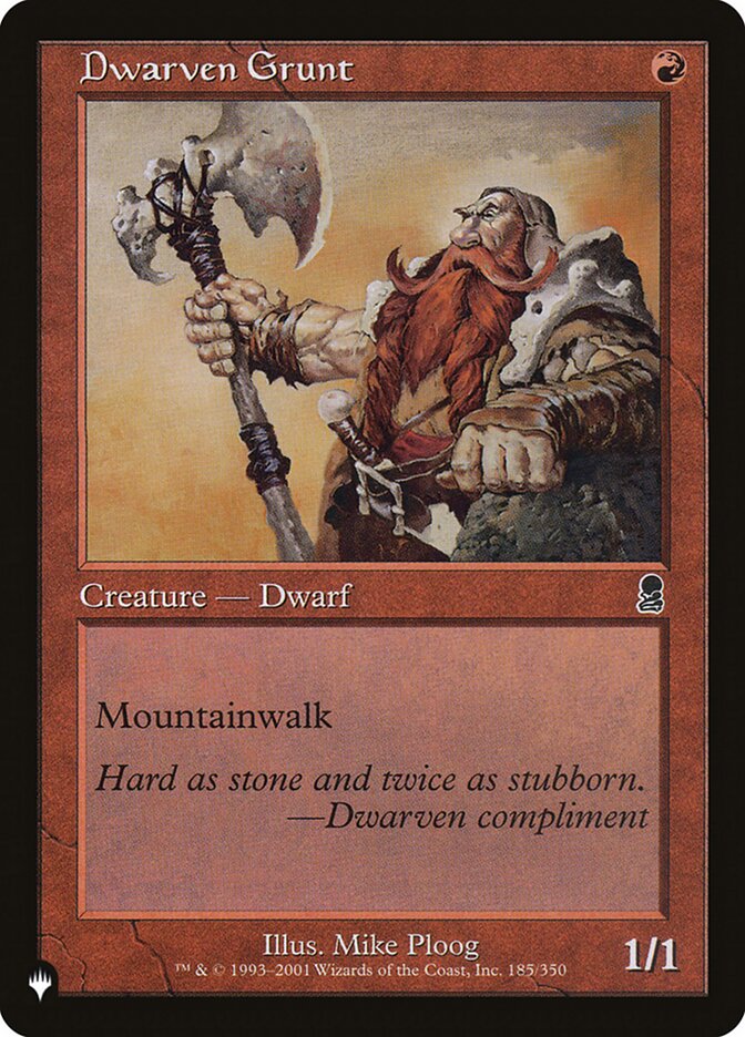 Dwarven Grunt - The List (PLST)