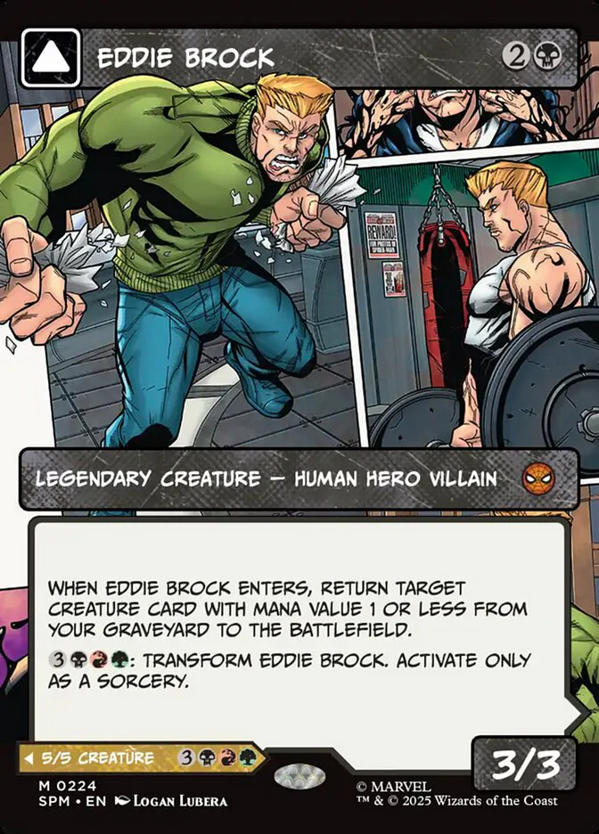 Eddie Brock // Venom, Lethal Protector (224) - [Foil, Showcase] Marvel's Spider-Man (SPM)