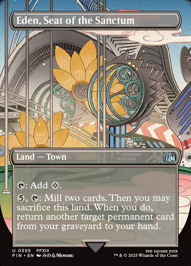 Eden, Seat of the Sanctum (355) - [Foil, Borderless] Final Fantasy (FIN)