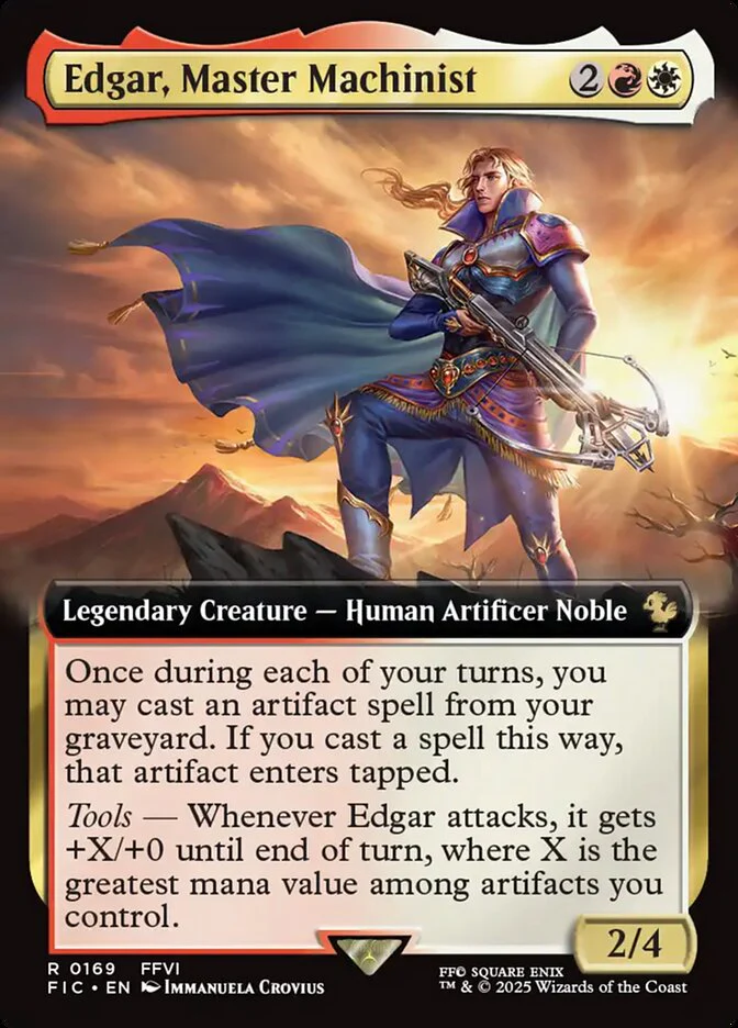 Edgar, Master Machinist (169) - [Extended Art] Final Fantasy Commander (FIC)