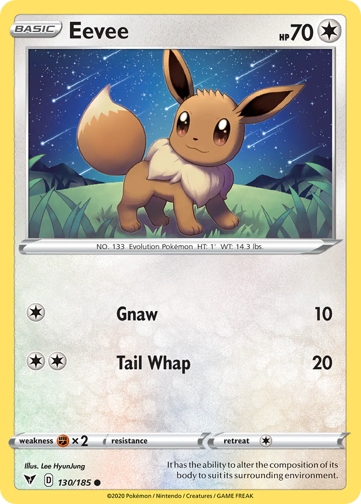 Eevee (130/185) - [Reverse Holo] Vivid Voltage (VIV)