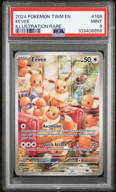 Eevee Illustration Rare #188 - [Graded PSA 9] Twilight Masquerade - Image 2