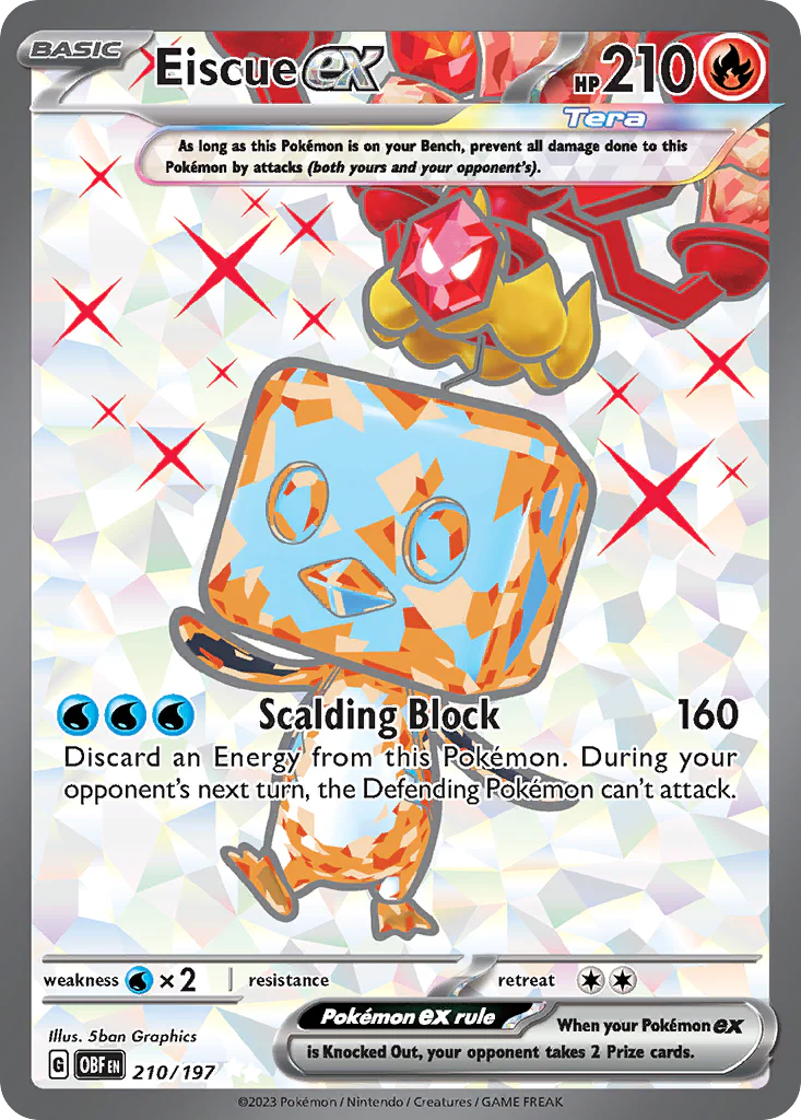 Eiscue ex (210/197) - [Full Art] Obsidian Flames (OBF)