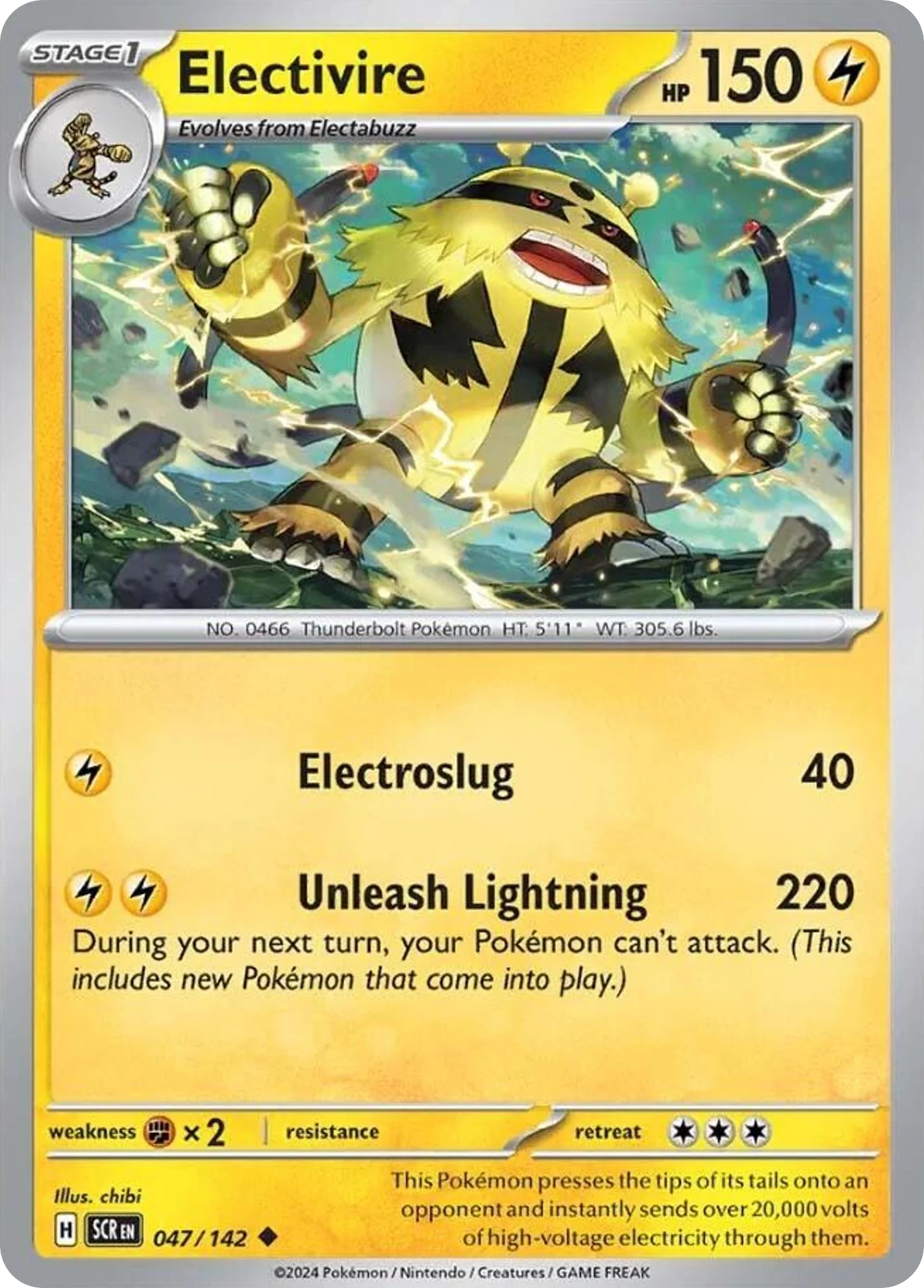 Electivire (47/142) - [Reverse Holo] Stellar Crown (SCR)