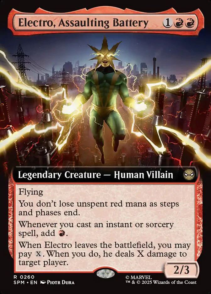 Electro, Assaulting Battery (260) - [Extended Art] Marvel's Spider-Man (SPM)
