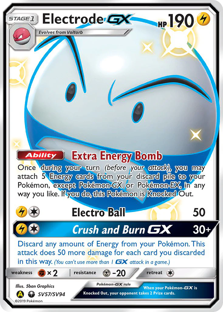Electrode-GX (SV57/94) - [Holo Foil] Hidden Fates Shiny Vault (HIFSV)