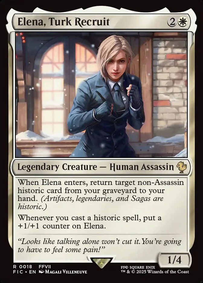 Elena, Turk Recruit (18) - [Surge Foil] Final Fantasy Commander (FIC)