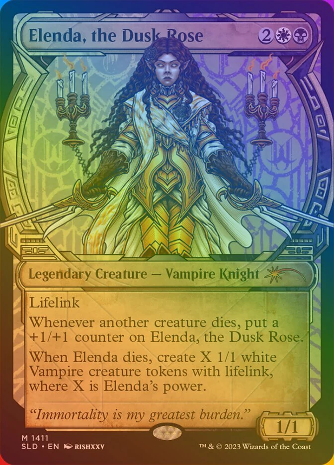 Elenda, the Dusk Rose (1411‚òÖ) - [Foil, Showcase] Secret Lair Drop (SLD)