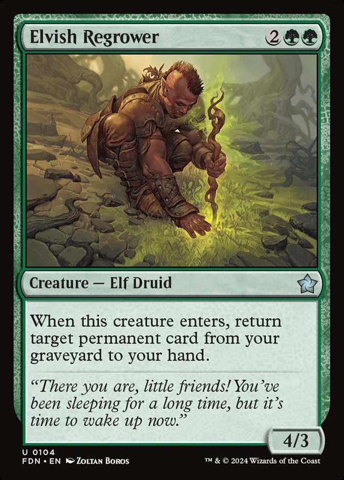 Elvish Regrower - [Foil] Foundations (FDN)